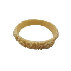 Vintage Carved Celluloid Bangle (A6255)